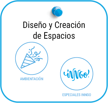 INNGO diseña y crea espacios únicos que destacan en cualquier tipo de evento, con propuestas innovadoras y funcionales